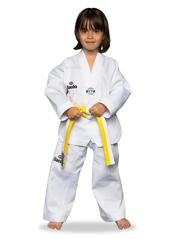 TA1001 Dobok WT witte kraag zonder letters op de rug
