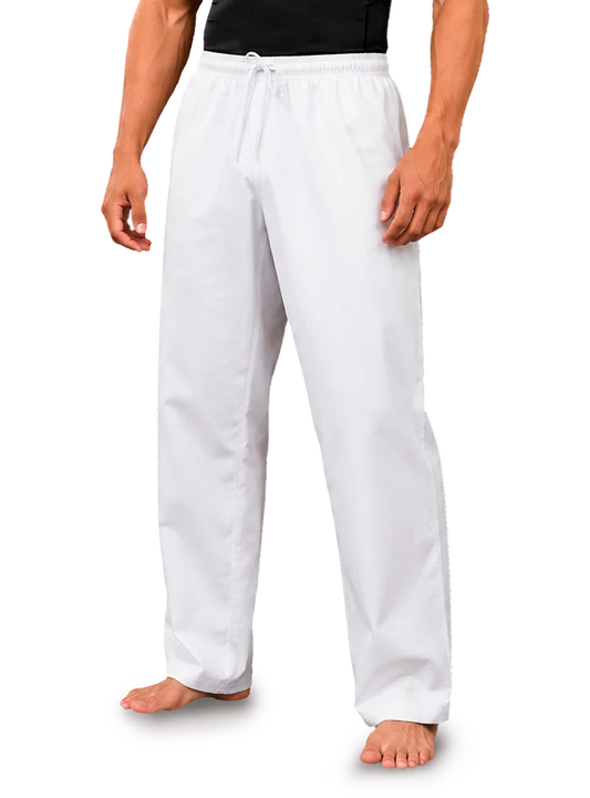 TA1072 losse witte Taekwondobroek