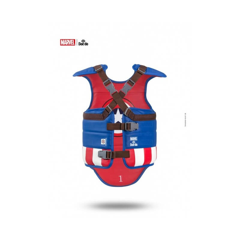 Marvel Hoogo Captain America, lichaamsbeschermer rood/blauw omkeerbaar